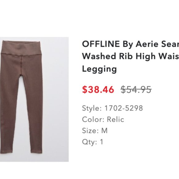 aerie Pants - OFFLINE By Aerie Seamless Washed Rib High Waisted Legging